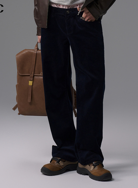 VJC/威杰思2025秋季新款男装保暖灯芯绒休闲长裤通勤