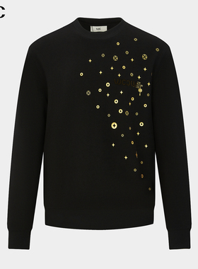 【节庆印花】VJC/威杰思2025秋冬新款男肌理感针织休闲衫长袖打底