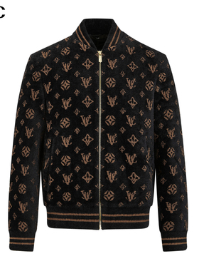 【雪尼尔提花】VJC/威杰思 2025秋冬新款男装时尚棒球领针织外套