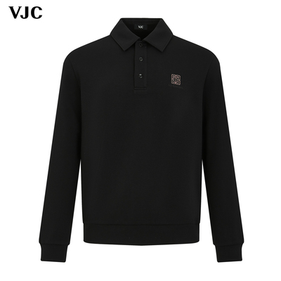 VJC/威杰思2025秋冬新款男装时尚烫钻针织休闲衫B24DE1262
