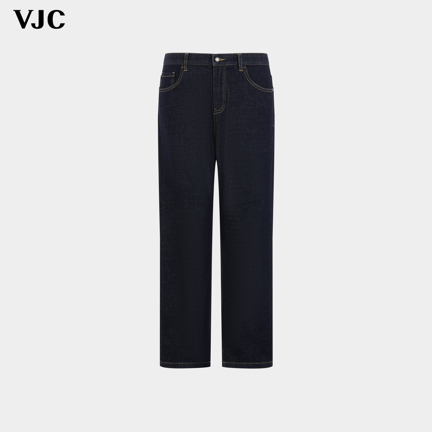 VJC/威杰思秋冬新款男装复古明线休闲牛仔裤