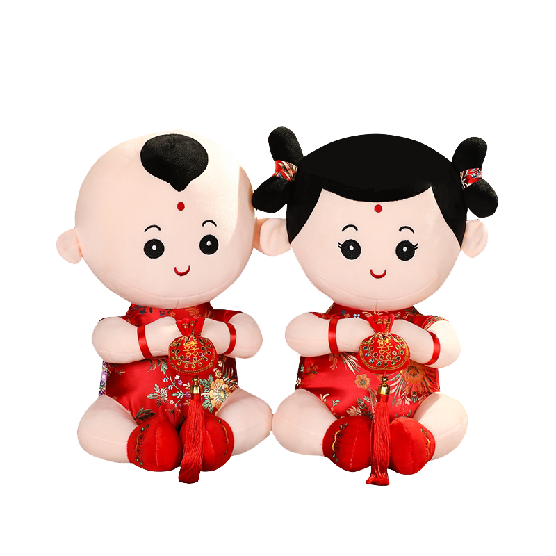 中国风结婚装饰中式压床娃娃
