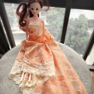 22厘米加宽清新橘粉黄刺绣弹力蕾丝花边裙子辅料手工8.8元一米