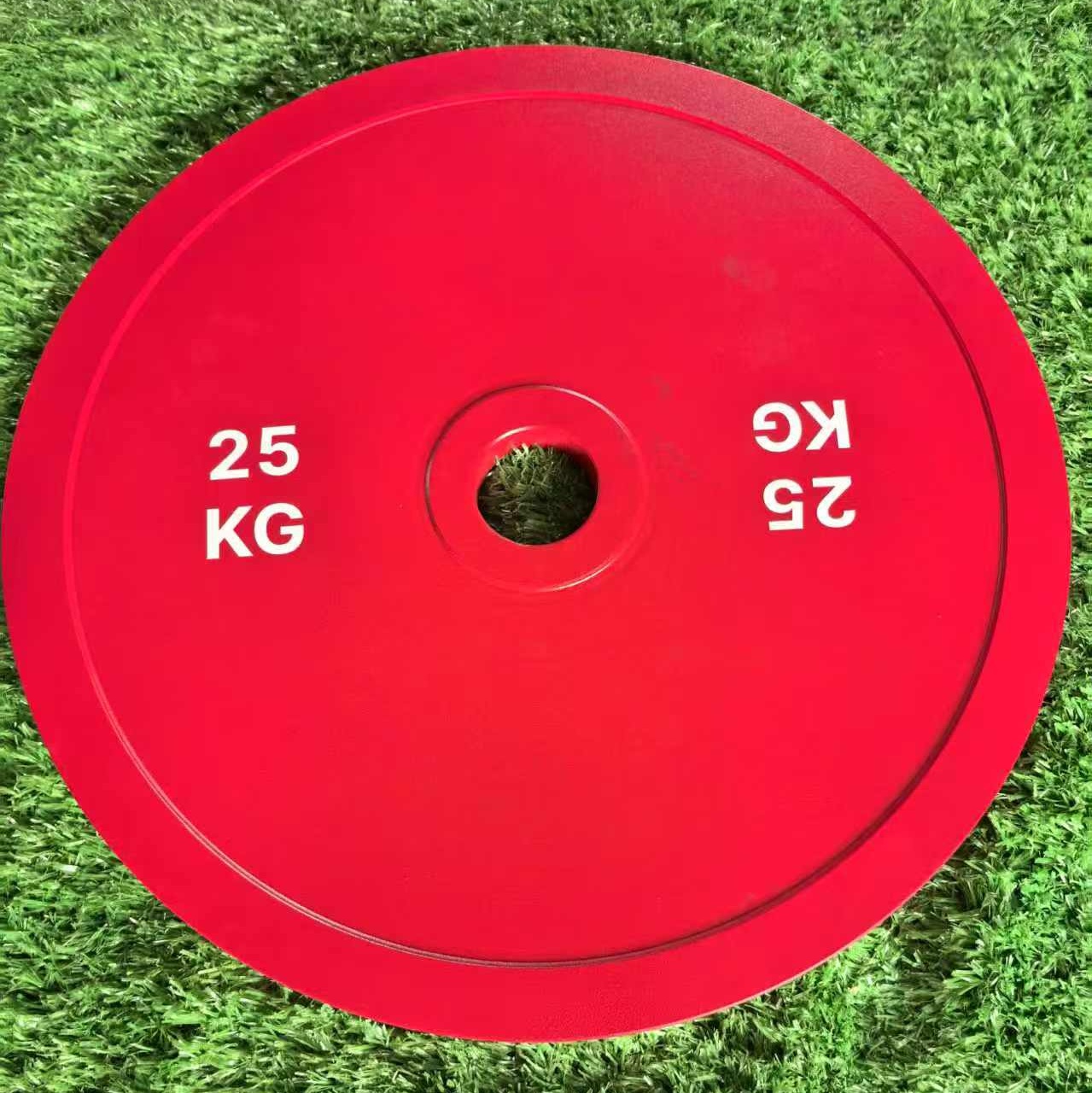 大孔彩色钢制朵点体育哑铃喷塑片