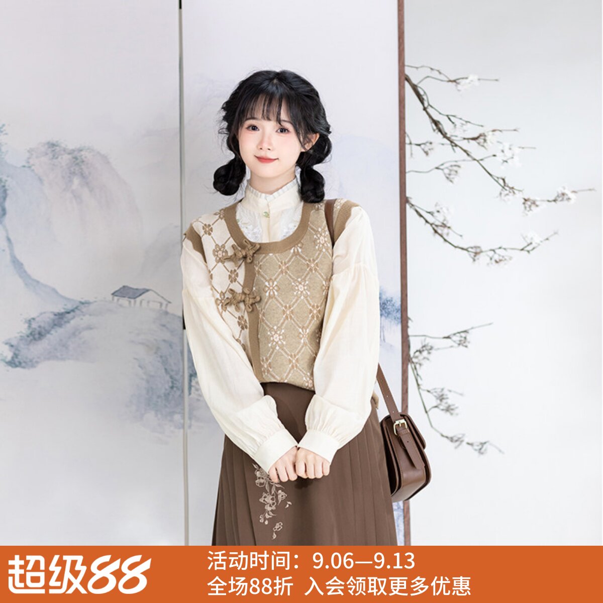 秋冬女款加绒保暖汉服半身裙图片
