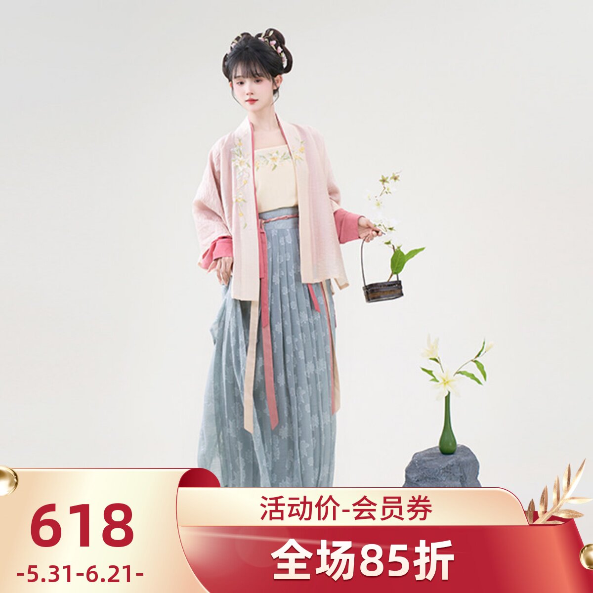 人间百合香 清水溪汉初改良宋制汉服女装国风原创设计春款汉元素