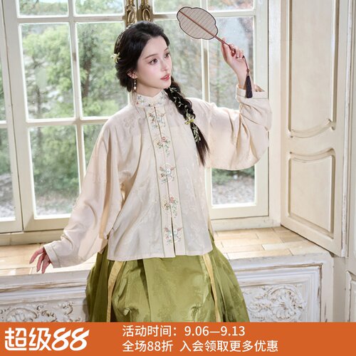万窗花影 清水溪汉初新中式明制汉服改良日常穿搭一片式马面裙