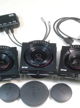 仙娜Sinar 电子快门三个（不含镜头）带控制连线电源适配器极上品