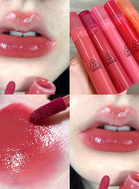 Cappuvini美妆果汁水光唇釉镜面玻璃唇釉女口红平价学生蜜桃色