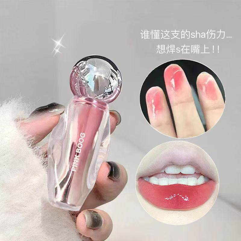 纯欲玫瑰镜面唇釉亮透小灯泡