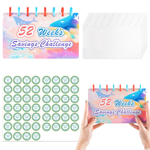 记账本存钱袋现金纸币活页能放钱的小本子攒钱挑战儿童52周收纳册