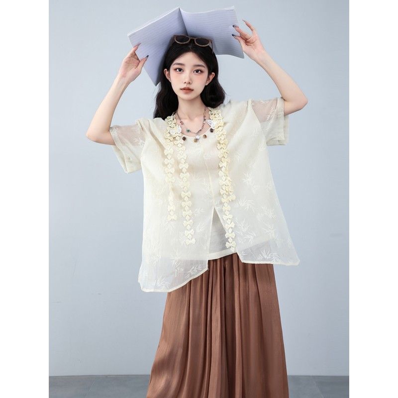 春夏款慵懒休闲宽松上衣女