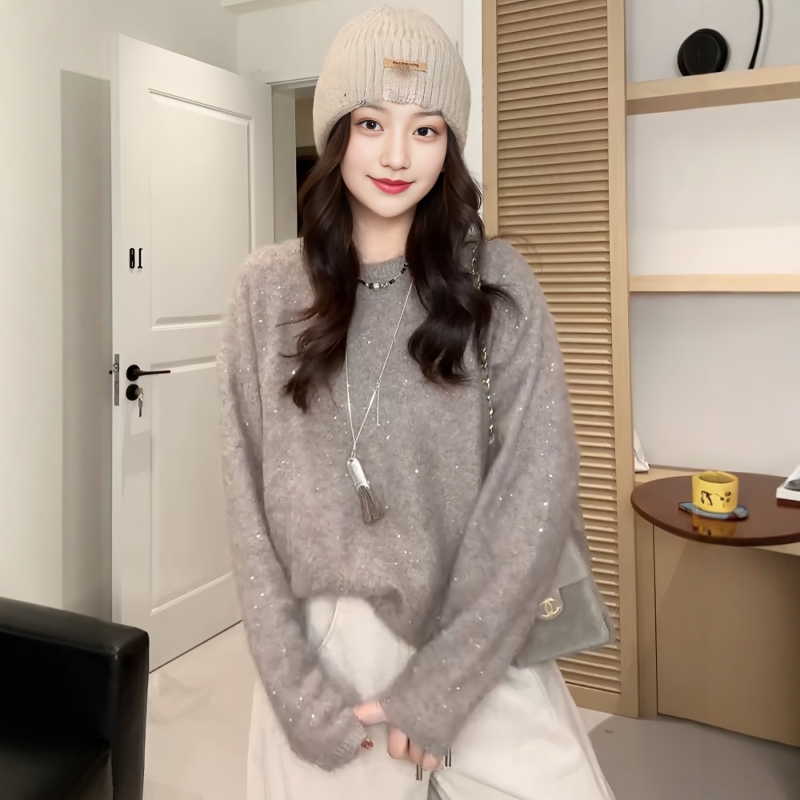 冬季胖mm显瘦内搭打底针织上衣女