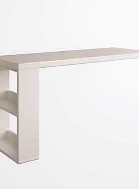 飘窗桌卧室实木书桌书架一体搭台桌窗台工作台长条转角L型电脑桌