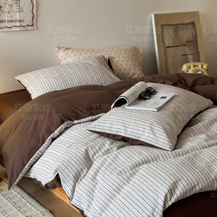 A类60支新疆长绒棉全棉提花四件套100%纯棉被套三件套床单4件套