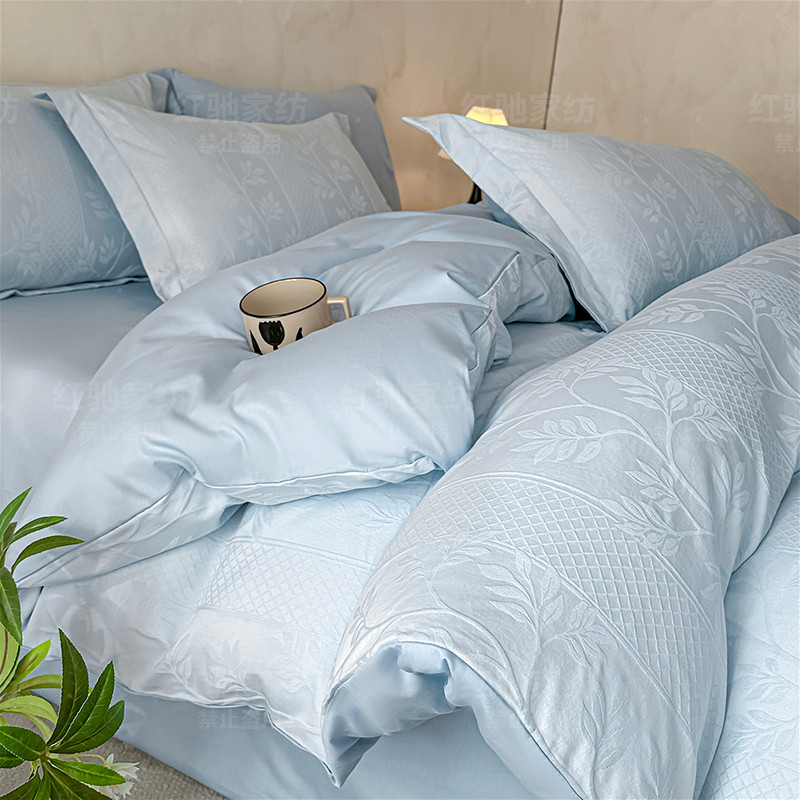 A类新疆长绒棉全棉贡缎提花被套四件套学生三件套纯棉床单四件套,床上用品,床品套件/四件套/多件套,淘宝优惠券,粉丝福利购,淘宝优惠卷