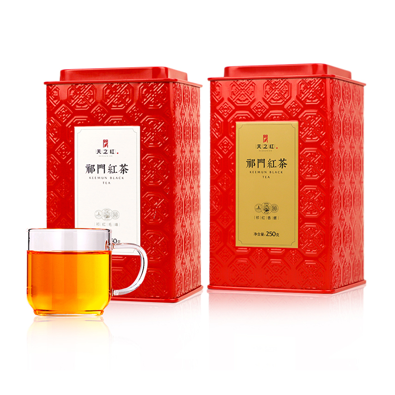 天之红祁门红茶官方旗舰店祁红毛峰香螺送礼组合装500g