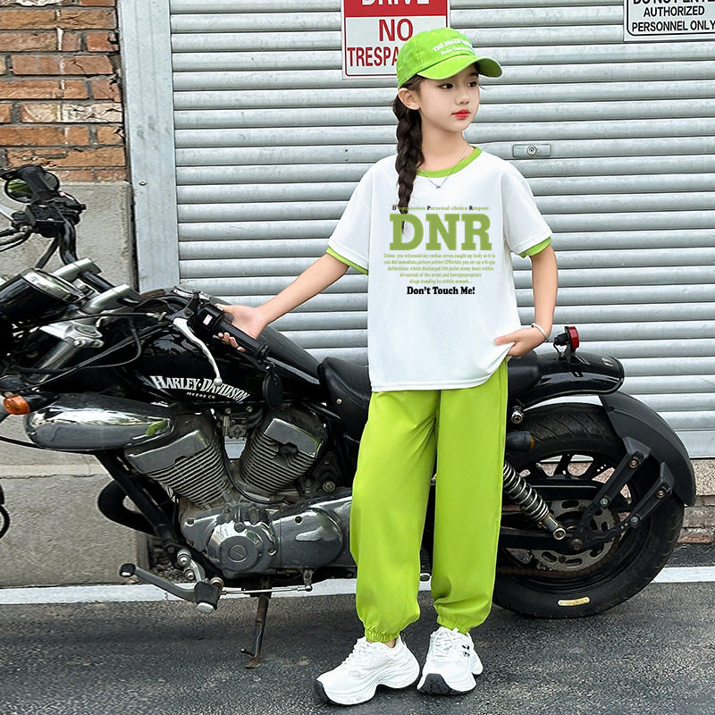 女童运动套装夏季2026新款洋气儿童夏装短袖中大童装时髦女孩衣服