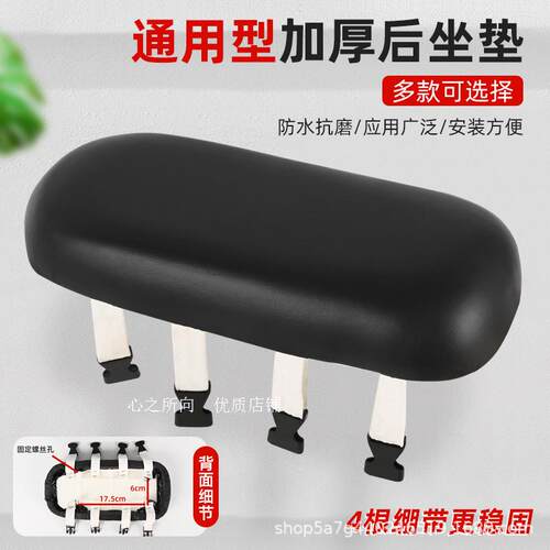 适用雅迪台铃新蕾倍特电动车后座坐垫电瓶车加厚加高防水坐板通用