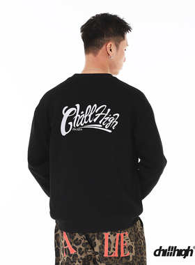 ChillHigh 3M反光花体字 320克基本款重磅简约休闲圆领长袖卫衣