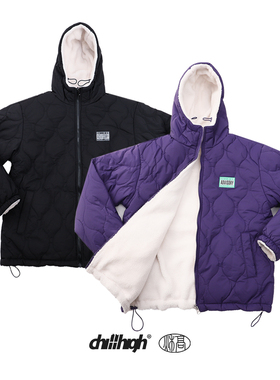CHILLHIGH秋高 双面穿 羊羔绒棉服 防水冲锋衣加厚保暖夹克外套