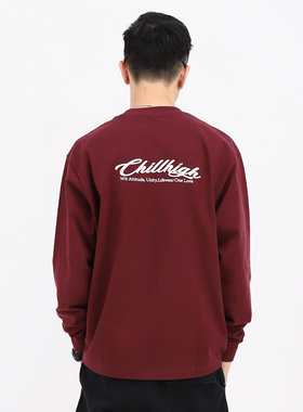 ChillHigh 植绒口袋基础款300克重磅简约内搭休闲长袖潮纯棉打底