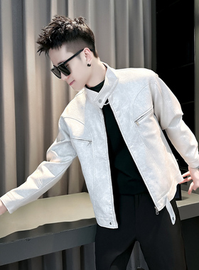 社会小伙 秋冬男时尚夹克男外套  J270-P128 控168 白色