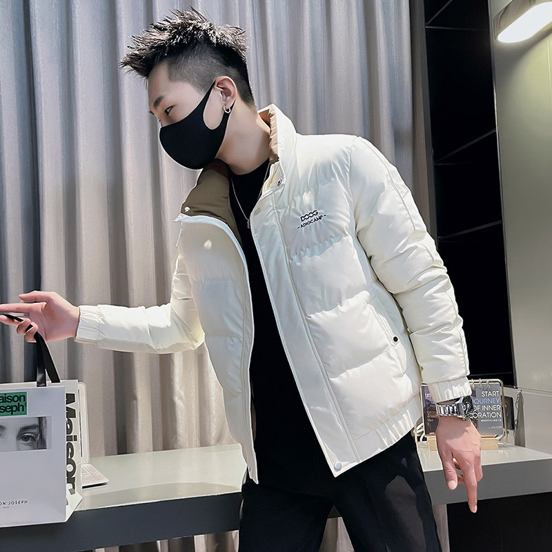 社会小伙2024冬装加厚男士棉衣外套F61-P138控178白色,男装棉衣,电商D313