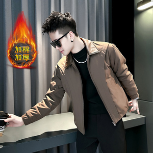 社会小伙 秋冬加棉男时尚夹克男外套  J267-P108 控148 黑色图片