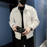2025秋冬新款男士枫叶夹克男设计外套J90-P98控138白色，男装夹克，电商D313