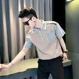 小伙2025夏装新款男设计个性短袖衬衫CC253-P58控78黑色，商品下架区，电商D313