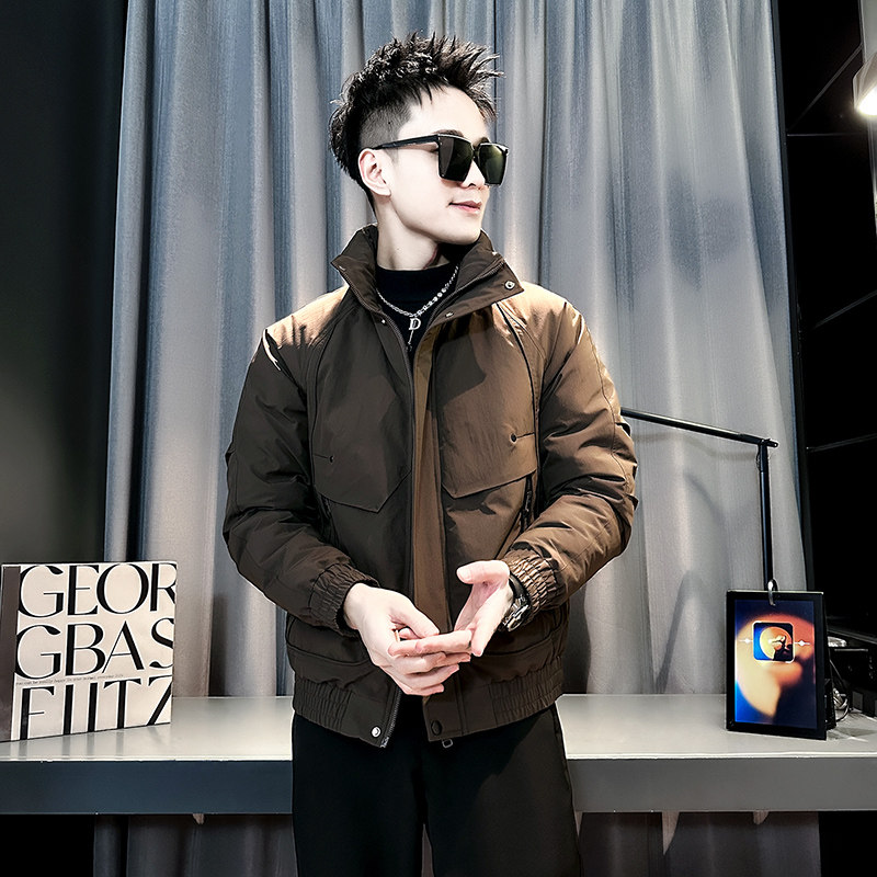小伙2026冬装加厚设计男士棉衣外套F140-P138控178咖色，男装棉衣，电商D313