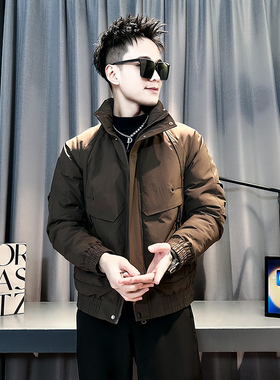 小伙 2025冬装加厚设计男士棉衣外套  F140-P138 控178 咖色