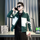 社会小伙春装新款男时尚夹克男外套J209-P98控138黑，男装夹克，电商D313