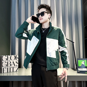 社会小伙 春装新款男时尚夹克男外套  J209-P98 控138  黑图片