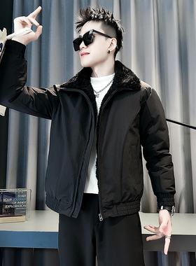 小伙 2025冬装加厚设计男士棉衣外套  F117-P138 控178 黑色