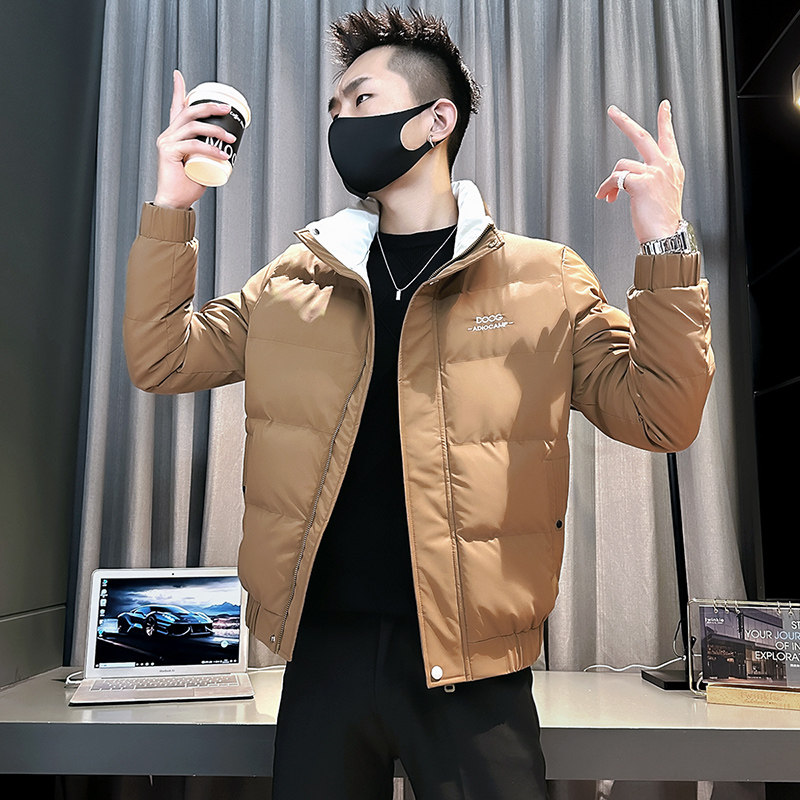 社会小伙2024冬装加厚男士棉衣外套F61-P138控178白色,男装棉衣,电商D313