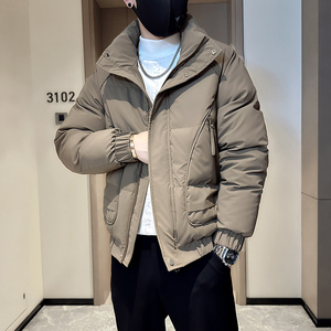 2025冬装男士修身加厚男棉衣外套  F26-P138 控178 卡其色图片