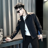 社会小伙春装新款男时尚夹克男外套J279-P98控145军绿色，男装夹克，电商D313