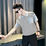 小伙2025夏装新款男设计个性短袖衬衫CC253-P58控78黑色，商品下架区，电商D313