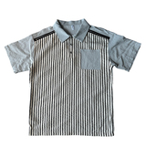 小伙2025夏装新款男设计个性短袖衬衫CC253-P58控78黑色，商品下架区，电商D313