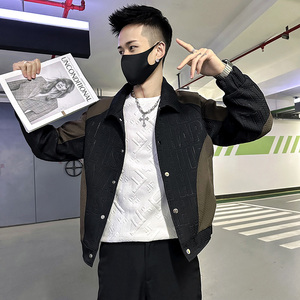 2023春装新款社会小伙修身夹克男外套 J66-P108 控148 白色图片
