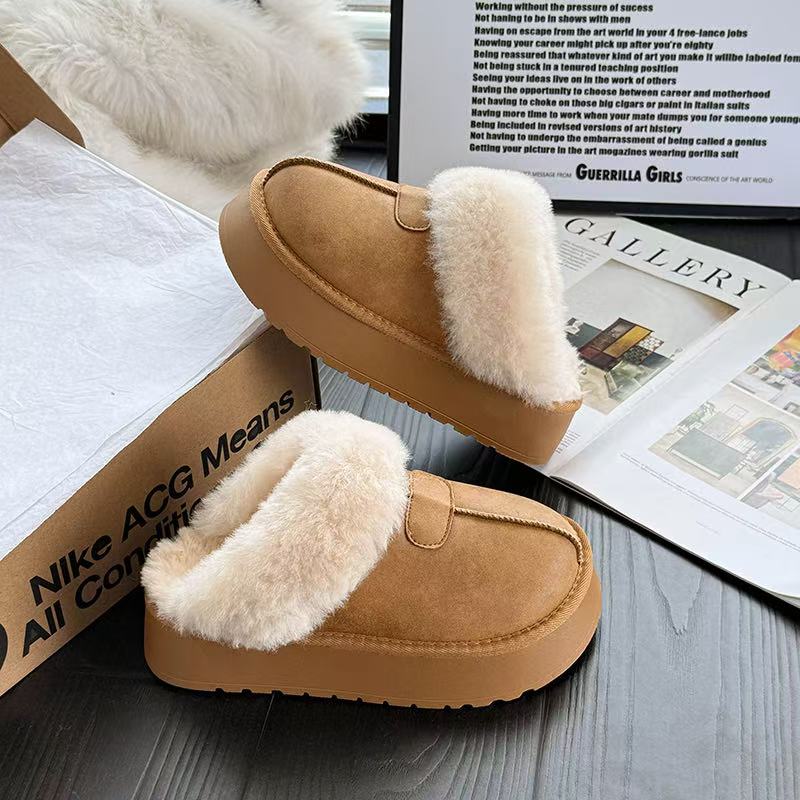 2025冬季新款女鞋厚底增高老爹鞋女百搭休闲运动板鞋ins潮面包鞋