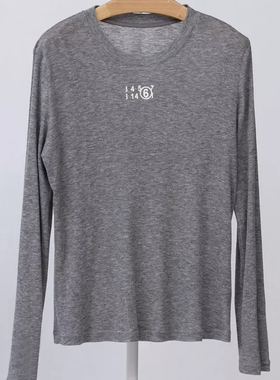 如缤RUBIN春装新款女装绵羊毛长袖圆领套头上衣6A12T69259