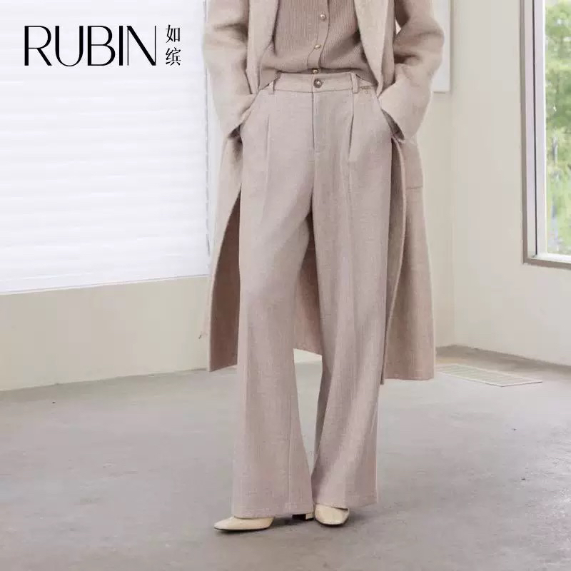 赔钱处理RUBIN如缤冬装专柜正品新款6L51K61677裤子659羊绒西装裤