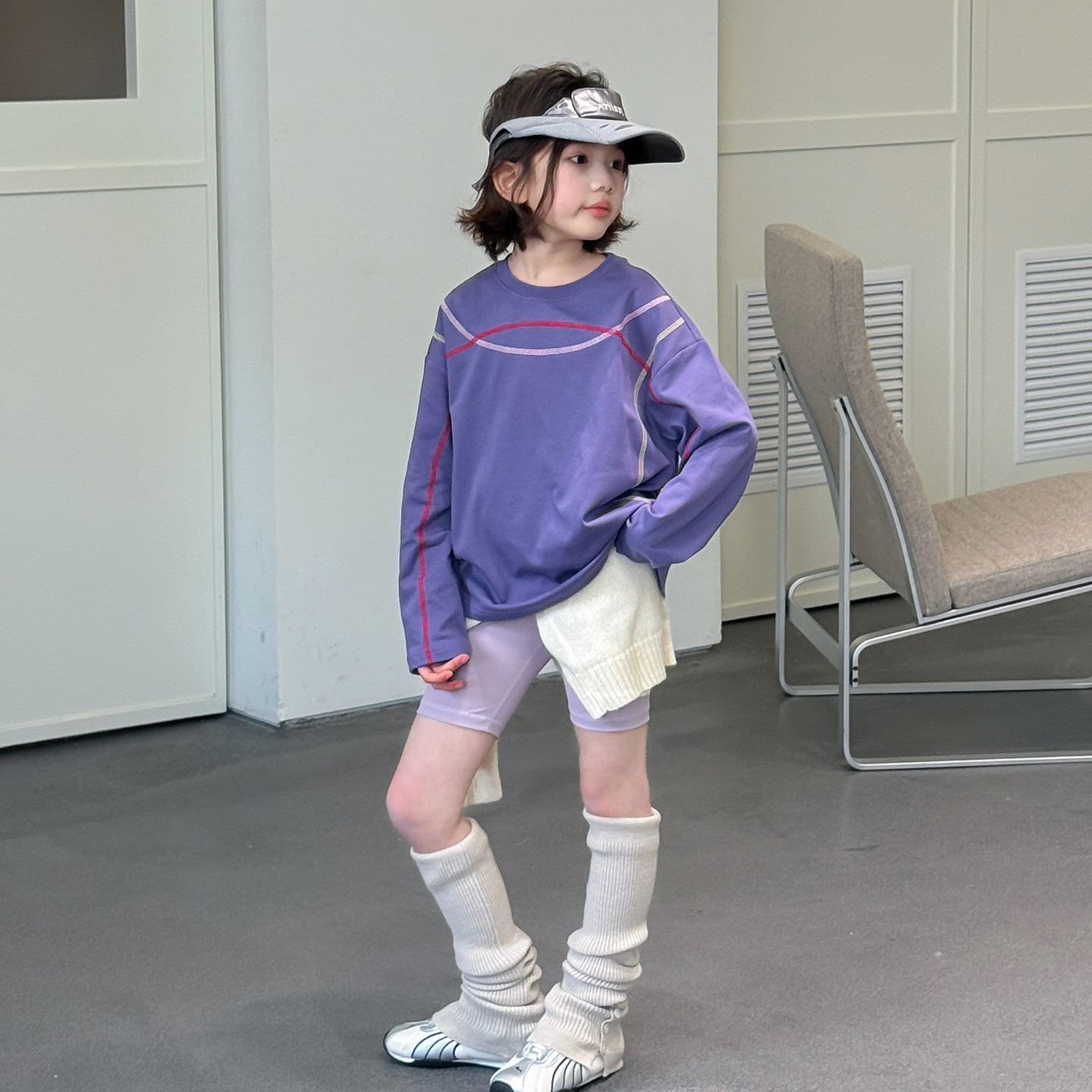 柒号童仓女大童时尚撞色速干长袖T恤春装新款儿童凉感打底衫上衣,童装/婴儿装/亲子装,T恤,淘宝优惠券,粉丝福利购,淘宝优惠卷