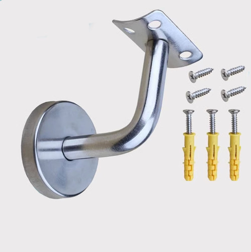 不锈钢实心墙托楼梯支架立柱配件七字弯支撑架靠墙玻璃扶手固定托 - 封面