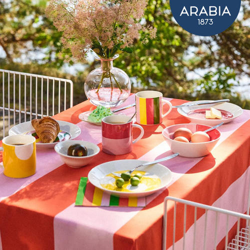 芬兰Arabia沃科克陶瓷杯碗盘