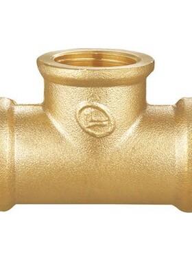 铜三通接头内外丝管牙黄铜内螺纹管件接头加厚红冲锻压4分6分1寸