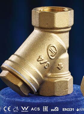 黄铜过滤器Y型管道过滤器暖通空调管道专用大流量不锈钢网过滤器